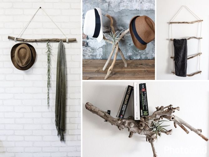 拾った流木が「お洒落でアートな流木ハンガー」に！【初心者DIY】