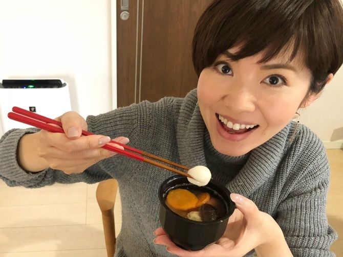 お正月もレンチンで楽々！紅白白玉のお雑煮み～つけた♪