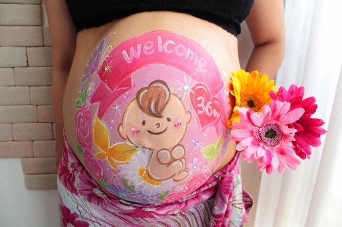 ベリーペイントで記念写真♪ママとbabyの一生の思い出に