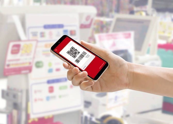 スマホ画面のQRコード