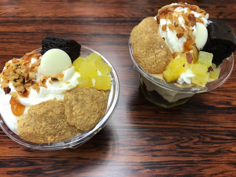 食べ比べたパフェ