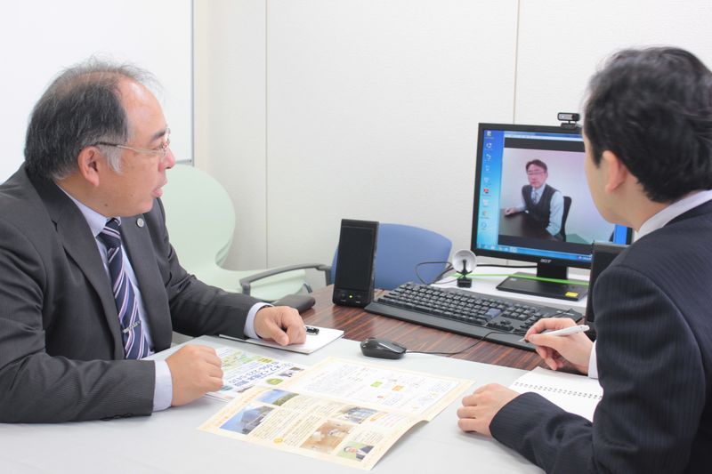 顔を見ながら話せて安心