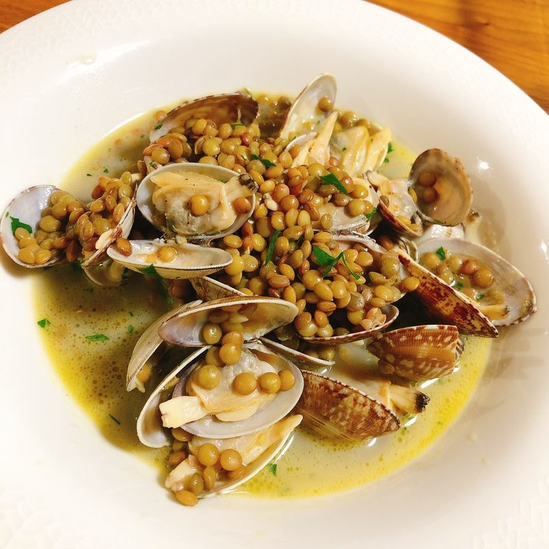 アサリとレンズ豆のサラダ