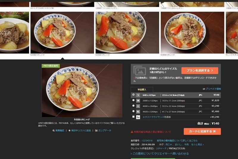 肉じゃが写真