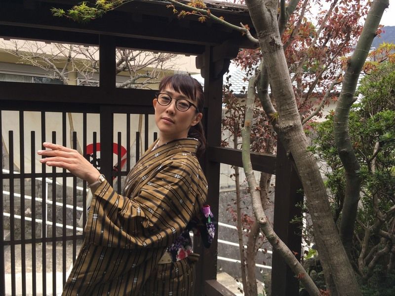 着物姿の石本さん