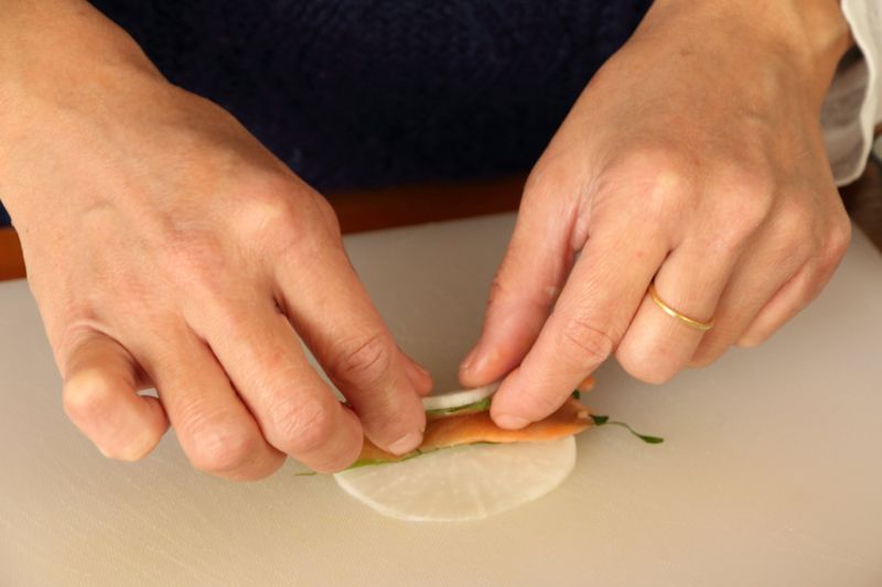 巻いているところ