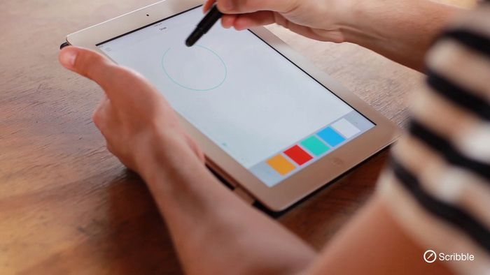 デジタルスクリーンに絵を描く