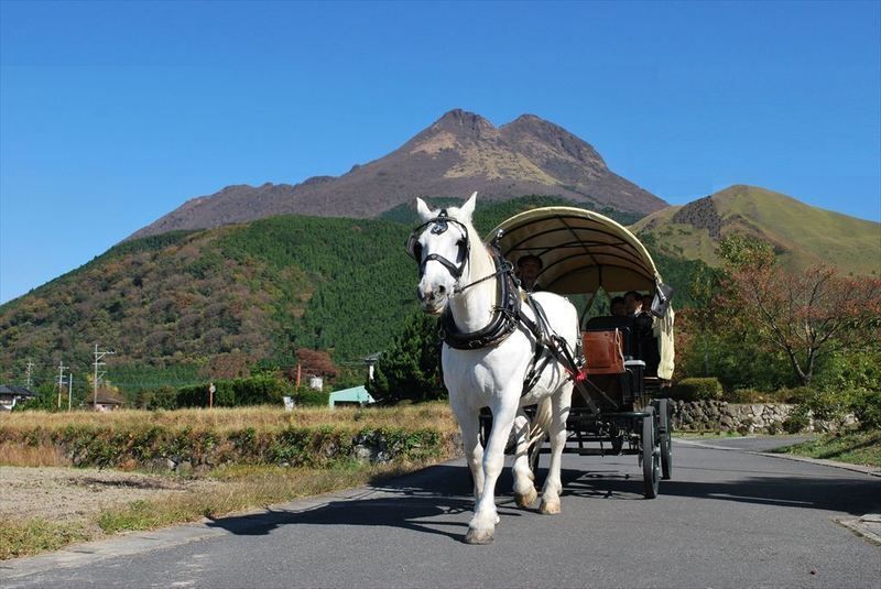 由布岳と辻馬車