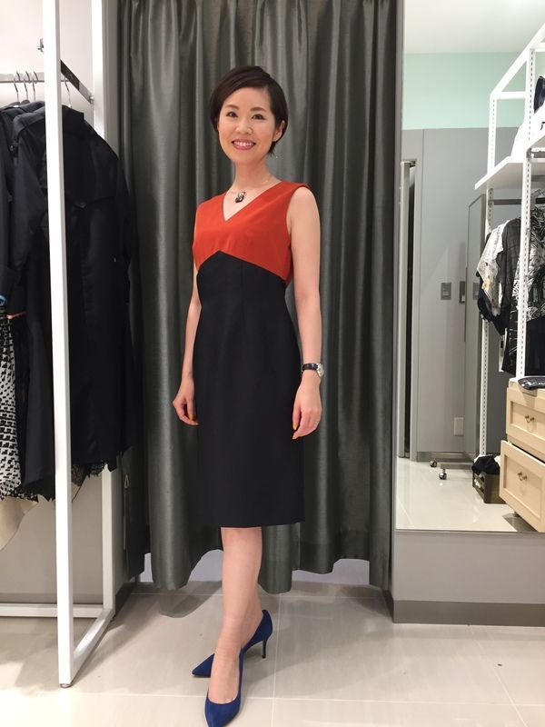 オレンジのワンピース