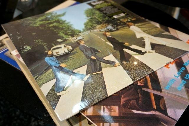 ビートルズなどのレコードジャケット