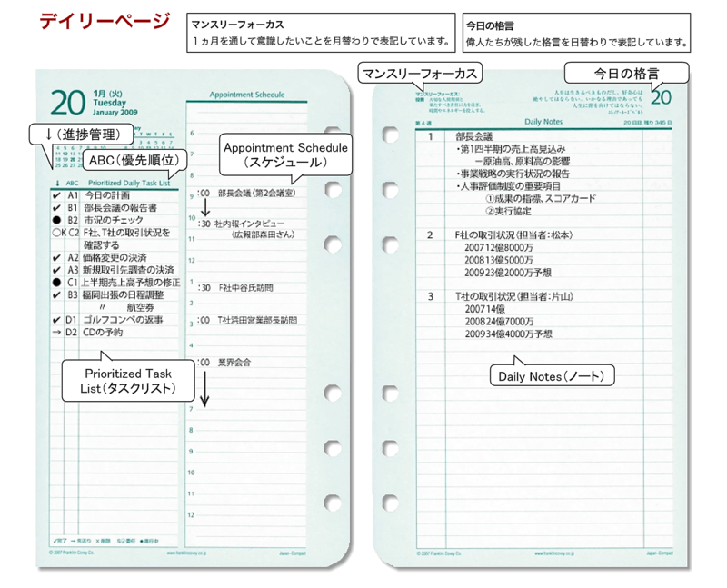 フランクリン手帳