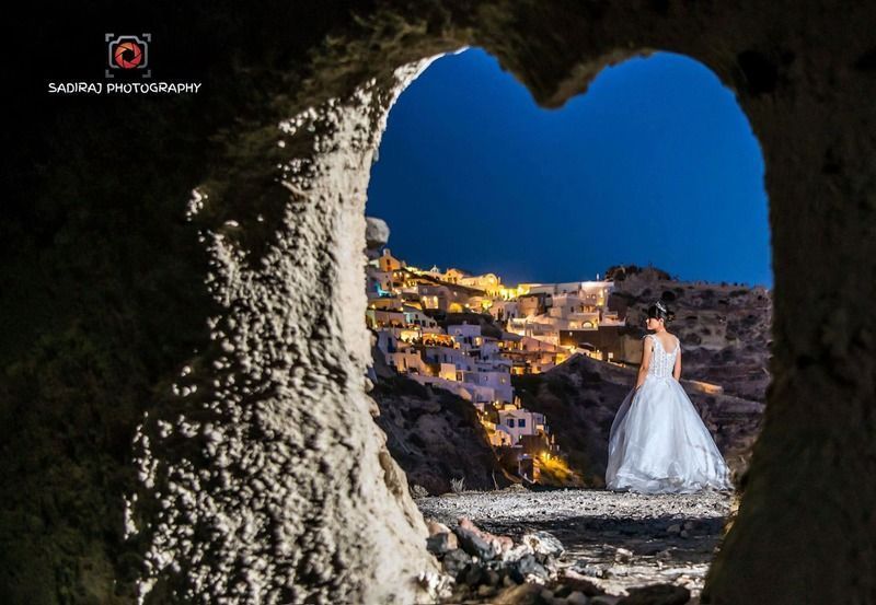 サントリーニ島のウエディングフォト