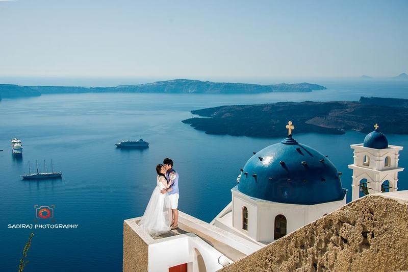サントリーニ島　ウエディングフォト
