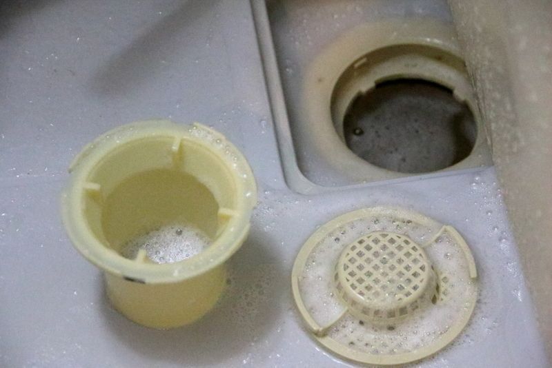 漂白剤をかける