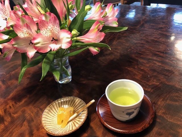 お茶とユズ練り