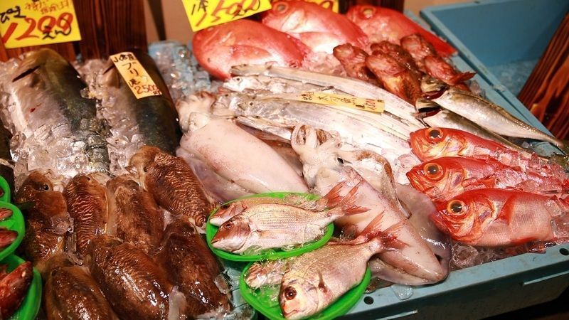 とと市場の新鮮な魚