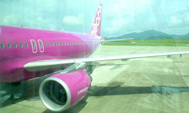 ピーチエアが那覇空港にいる